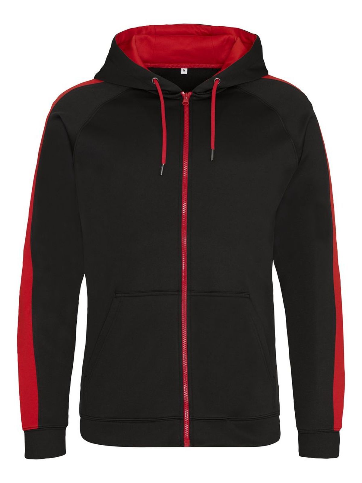 jet black-fire red